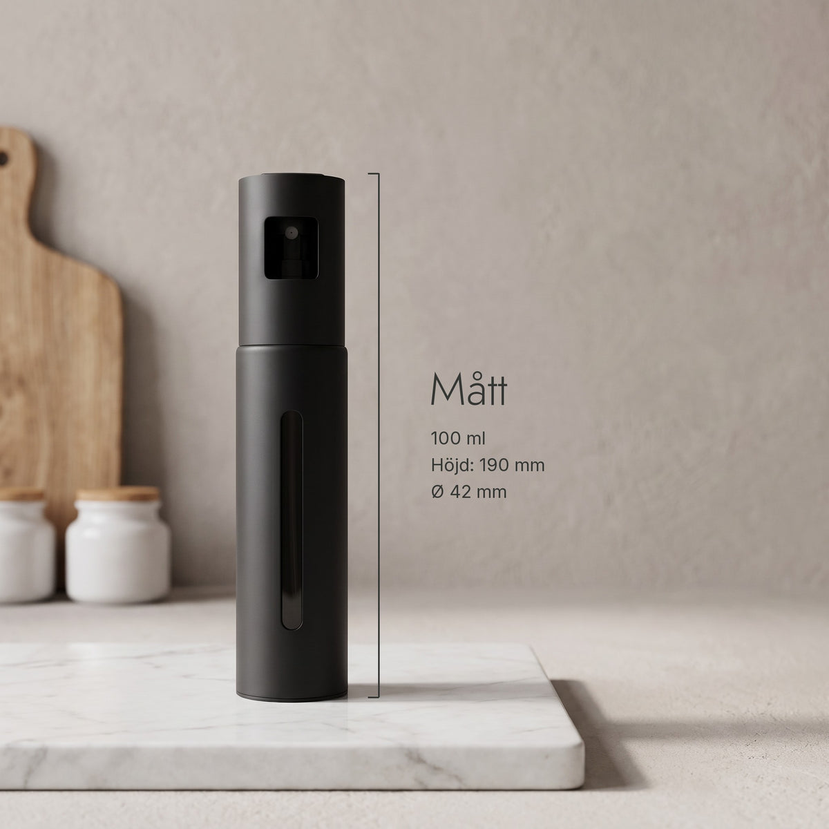 Mått 100 ml, 190 mm, 42 mm